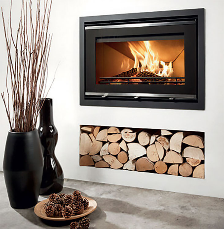 Westfire Uniq 32 full glass front Wood Burning Built-in Fires