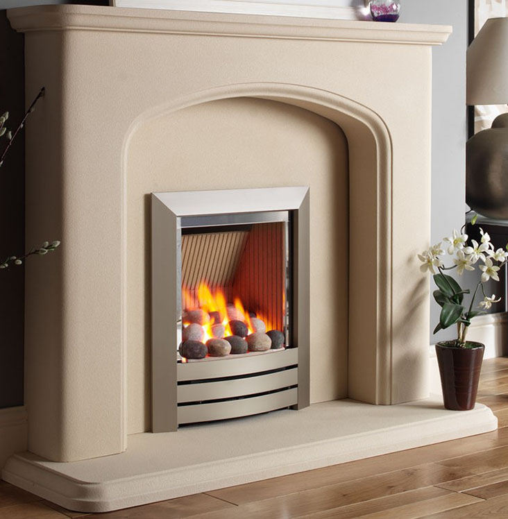Living flame. Legend Fires Ethos 400 inset Gas Fireplace.