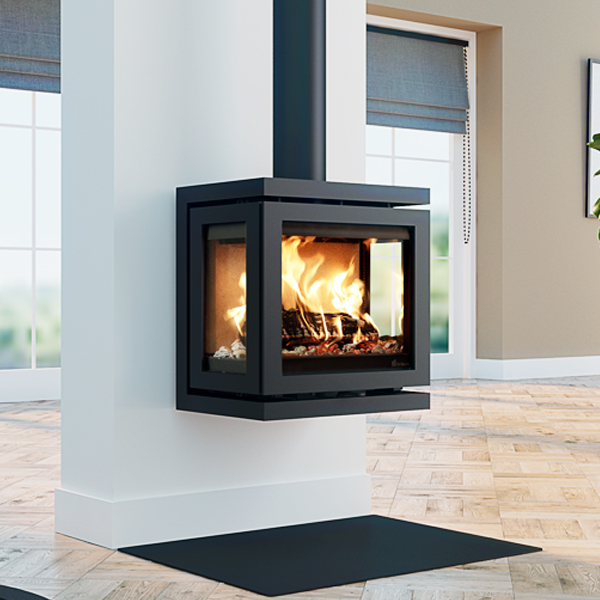 Dik Geurts Vidar Triple Small Wall Wood Burning Stove