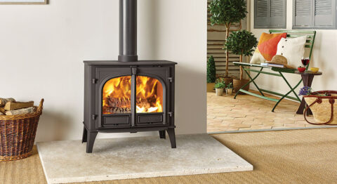Stovax Stockton 11 Wood Burning Eco Stove, Double Door